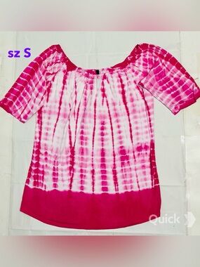 sz S - New Cathy Daniels Pink Tie Dye Top